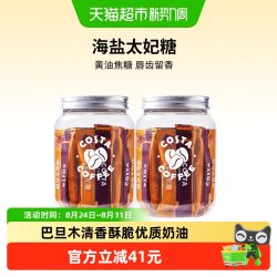 COSTA 咖世家 咖啡海盐太妃糖法式杏仁果仁焦糖独立包装罐装98g*2罐