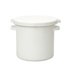 Noda Horo 食品罐 金属搪瓷材质 喷漆 18厘米 白色 防臭构造