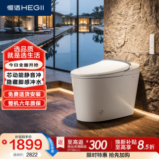 恒洁 DCE732A-400 脚感冲水无水压限制 智能坐便器