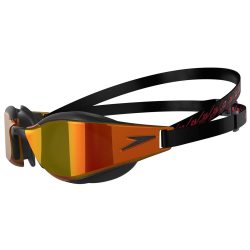 Speedo 速比涛 Fastskin Hyper Elite 镜面泳镜,黑色/氧化灰色/火金色,One Size