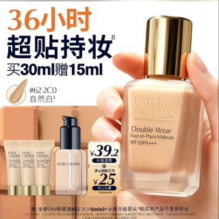 PLUS会员：雅诗兰黛 持久无瑕系列 持妆粉底液 2C0#62 30ml（赠15ml，到手45ml）