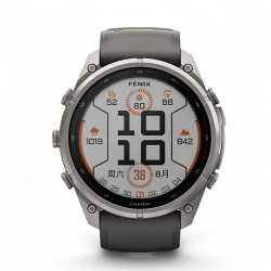 佳明 Fenix9 Pro 全能户外运动腕表 智能心率血氧监测 太阳能旗舰灰 51mm