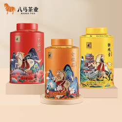 八马 茶叶3罐 金骏眉+铁观音+大红袍