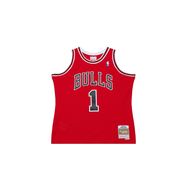 移动端：Mitchell&Ness 公牛队罗斯14-15/08-09/10-11赛季1号球衣SW球迷版