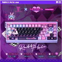 TITANNATION 泰坦国度兔子洞键帽原厂侧透PBT洞洞兔PC黑粉小蜜蜂ev63迈从ace68