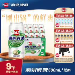 漓泉 9度鲜啤酒进口麦芽啤酒花广西漓江特产500ml*12听/整箱