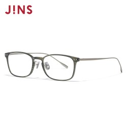 JINS 近视眼镜窄方小框商务β钛架可加配防蓝光镜片UUF25S205