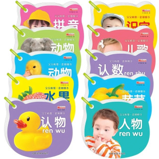 儿童早教书撕不烂宝宝书看图识物绘本0-3岁婴儿认知启蒙翻翻卡片