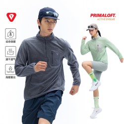 RESTICK 白迹  高暖PrimaLoft Evolve户外抓绒半拉链长袖T恤