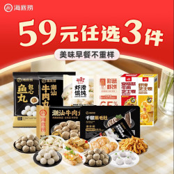 海底捞 早餐生鲜食材虾滑儿童早餐任选丸子牛肉丸麻辣烫 95%虾滑100g