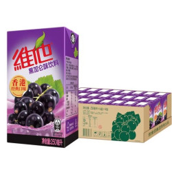 维他 黑加仑苹果汁饮料 250ml*24盒(拍3件赠双肩包)