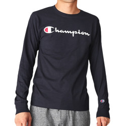 Champion 时尚冠军长袖男女同款T恤春秋圆领时尚休闲透气