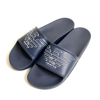 EMPORIO ARMANI Armani阿玛尼男士夏季户外一字拖休闲舒适凉拖鞋潮流沙滩鞋