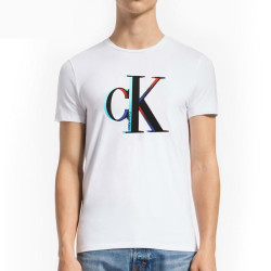 卡尔文·克雷恩 Calvin Klein/卡尔文·克雷恩男款夏季短袖T恤白色时尚半袖