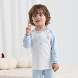 丽婴房 新品 纯棉 5A抗菌 儿童家居服上衣 秋衣