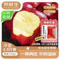 京鲜生 天水花牛苹果又大又红 净重4.5斤 单枚170g+ 生鲜水果源头直发