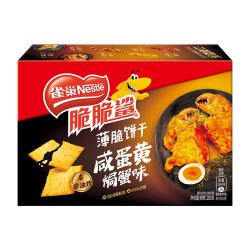 雀巢 脆脆鲨咸蛋黄焗蟹味薄脆饼干260g休闲零食独立包装办公解馋