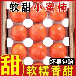 新鲜水果火晶柿子香甜多汁软柿子应季当季时令水果一整箱