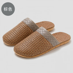 温诗欧 亚麻包头防滑吸汗拖鞋