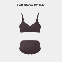 柔性风暴 3D软支撑文胸套装无痕无感内衣女士小胸聚拢无钢圈胸罩