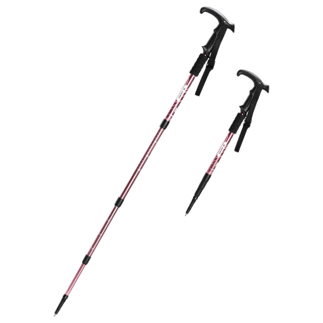 骆驼 2SA7D42-1E 超轻铝合金 T型柄 樱花粉 登山杖