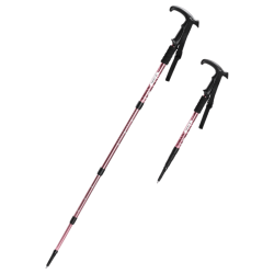 骆驼 2SA7D42-1E 超轻铝合金 T型柄 樱花粉 登山杖