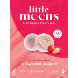 草莓奶油味麻薯冰淇淋 6枚装/盒 英