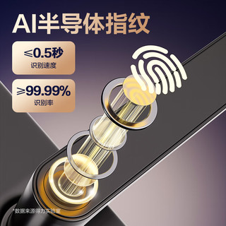 得力 AC10 电子指纹密码锁 智能门锁