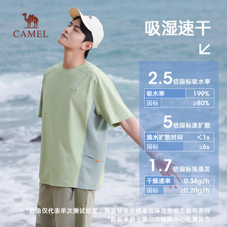 骆驼 速干透气圆领短袖T恤 黑夜蓝 S