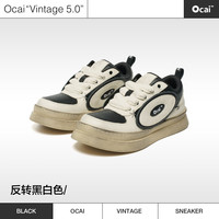 Ocai Vintage5.0 休闲板鞋复古 反转黑白色 37 OC230262