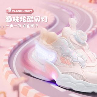 安踏 旋钮扣闪灯 儿童运动鞋
