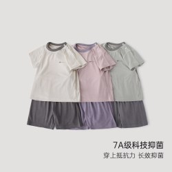 巴厘小猪 桑蚕丝 儿童家居服 短袖+短裤2件套装