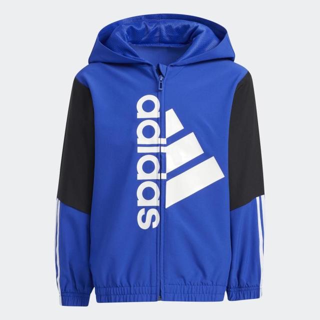 adidas 春秋季男中大童经典舒适耐磨运动休闲连帽夹克外套