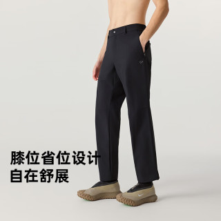 诺诗兰 春夏户外男女速干裤吸湿排汗透气弹力休闲长裤工装裤伞兵裤 纯黑色-男标准版 175