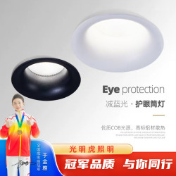 弧面筒灯2026新款别墅级防眩筒灯家用嵌入式无主灯过道卫生间筒灯