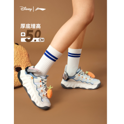 李宁 曲奇鞋休闲女鞋疯狂动物城2025冬季厚底网红运动鞋AGCV254