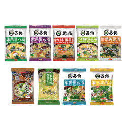 苏伯 汤速食汤菠菜紫菜蛋花汤冲泡即食蔬菜芙蓉汤料包速溶汤