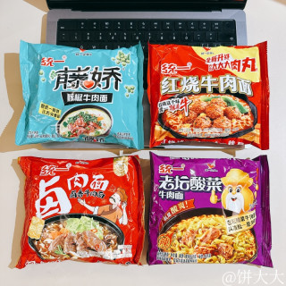 统一 老坛酸菜牛肉面红烧藤椒泡椒牛肉方便面袋装泡面解馋夜宵充饥
