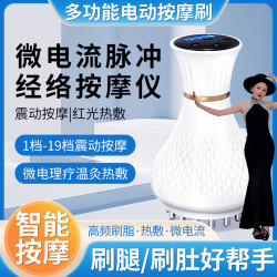 强艾 家用经络刷热敷多功能便携式按摩仪新款无线红光美容仪恒温全自动