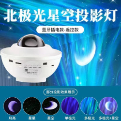 妃饰 北极光星空投影氛围小夜灯带蓝牙音响满天星月亮氛围神器送礼好物
