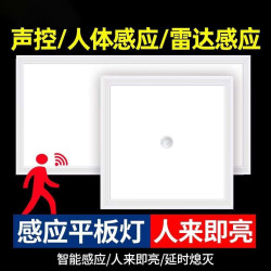 拉伯塔 集成吊顶LED智能平板灯人体感应声控雷达60*60面板灯过道厨房浴室