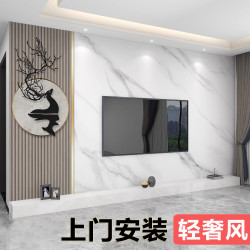 电视背景墙壁纸2026新款装饰尺寸墙布简约轻奢风8d立体影视墙壁画
