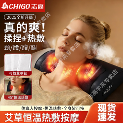 志高 多功能按摩枕送礼颈椎腰背部肩部热敷艾草热敷
