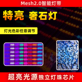 奢石背景墙专用灯光led可调节漫反射七彩灯条潘多拉三色超亮光源