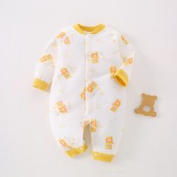 婴儿棉衣40G夹棉春秋款保暖新生婴儿夹棉连体衣宝宝爬服衣服