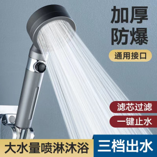 铂妍德国技术通用卫生间三档过滤喷头浴室洗澡淋浴花洒喷头软管
