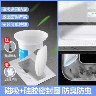 卫生间蹲便器防臭堵臭器堵厕所洞反味神器大便器堵孔塞除臭便池盖