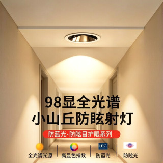 拉伯塔 护眼小山丘射灯走廊玄关照明防眩走廊灯led筒灯客厅家用嵌入式
