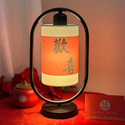 中式结婚卧室台灯床头灯婚房陪嫁灯婚庆红色长明灯送新婚礼物喜灯