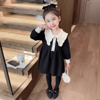 儿童女童连衣裙秋冬款小女孩洋气针织公主裙女宝宝时尚毛线裙子潮